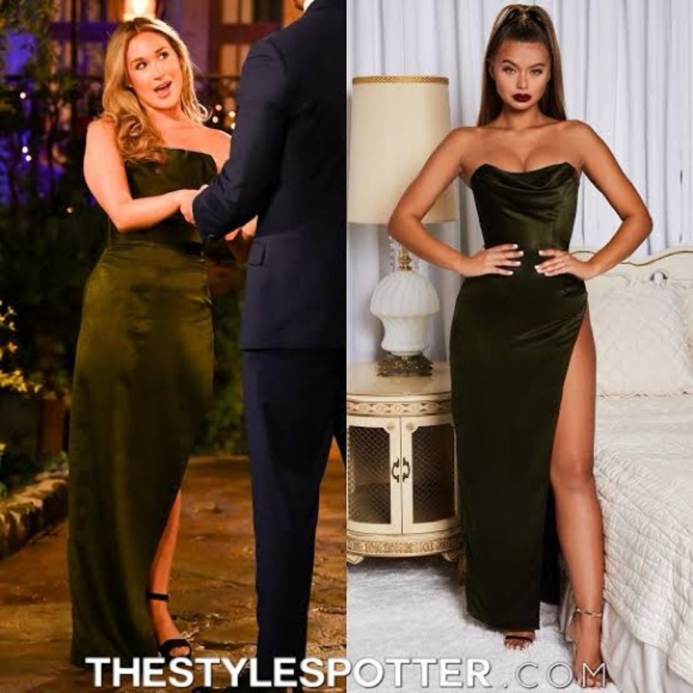 Oh Polly Dark Green Maxi Dress